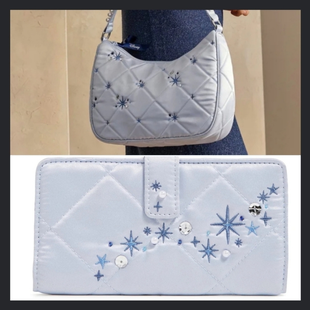 Vera Bradley Frannie Crossbody Bag & Wallet CINDERELLA PAISLEY ON MORNING GLORY - Picture 9 of 14